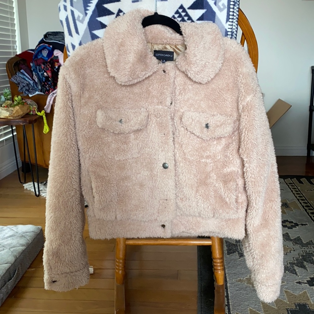Cotton candy cream soft jacket